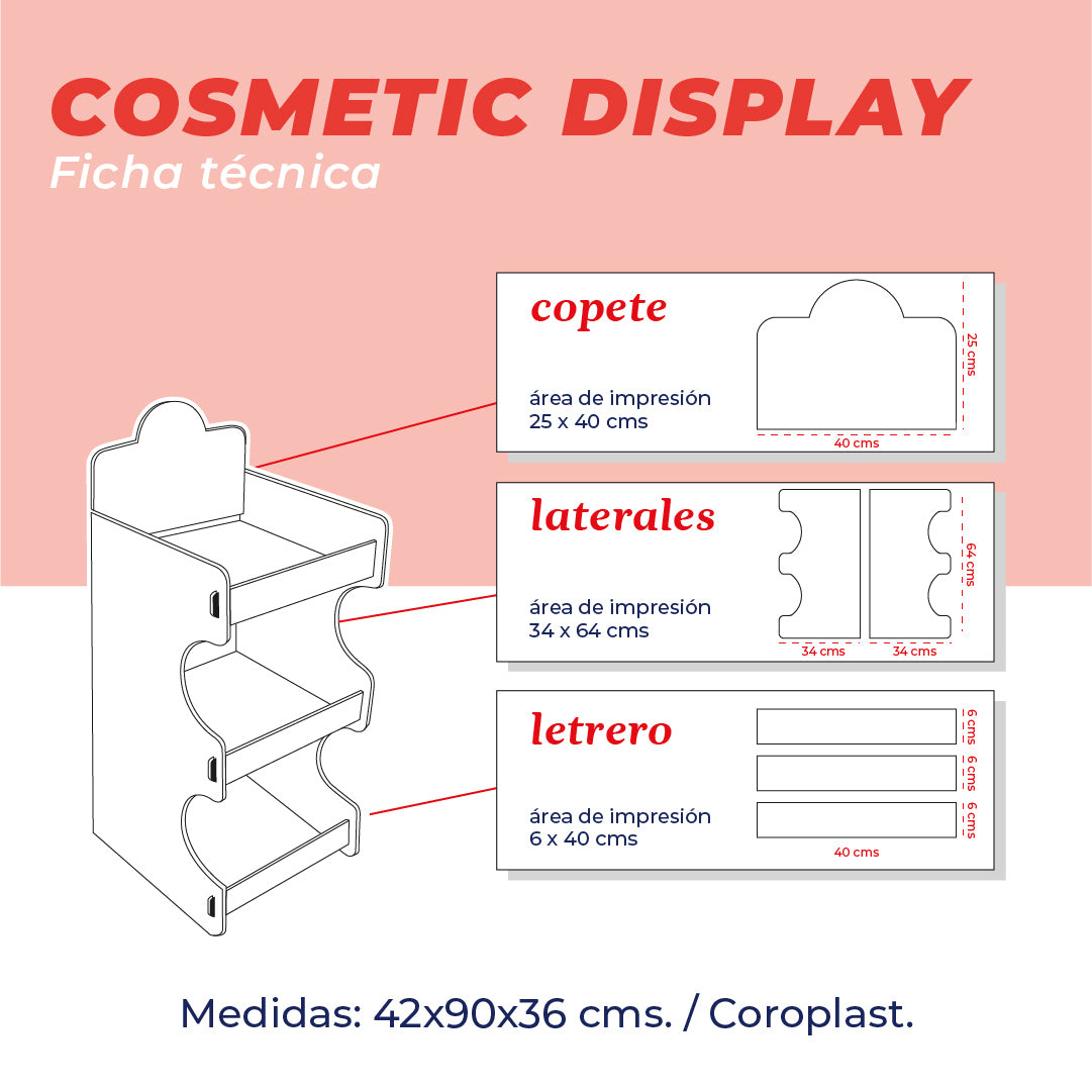 Cosmetic Display para mostrador