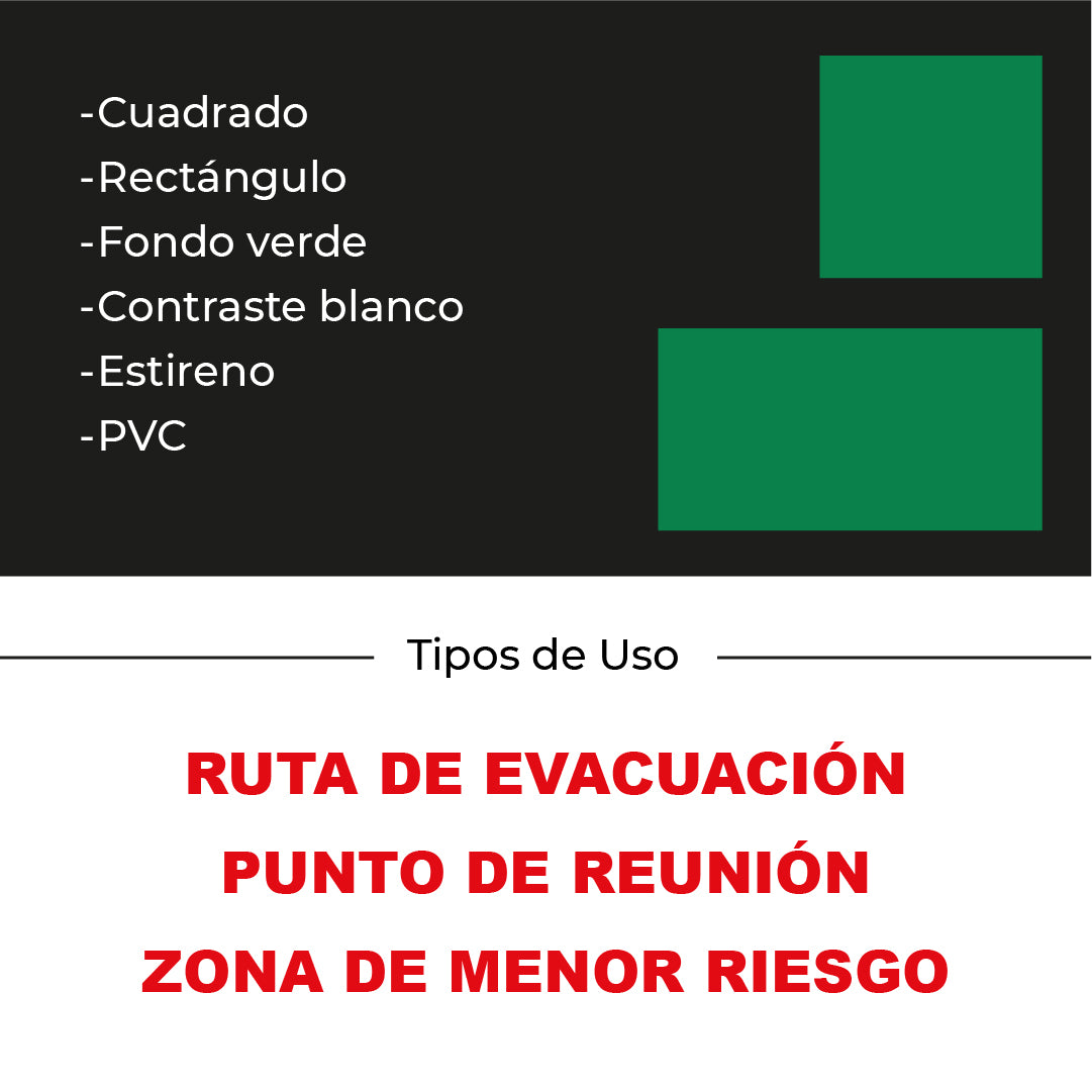 Señalética Fondo Verde