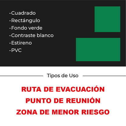 Señalética Fondo Verde