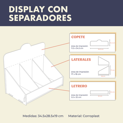 Display con Separadores