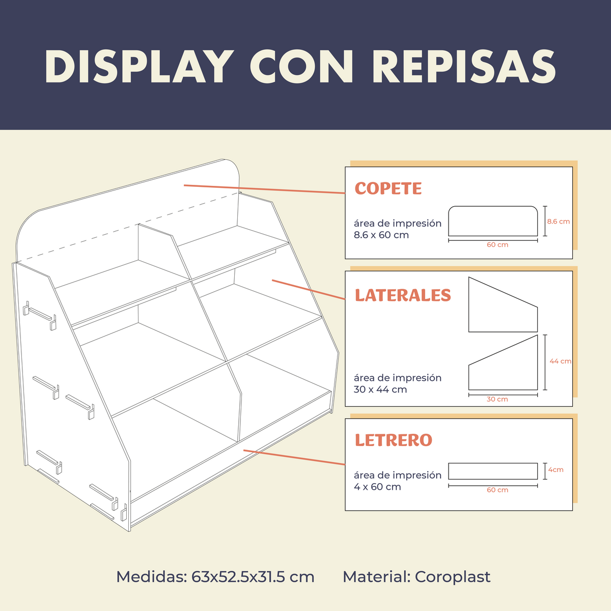 Display con Repisas