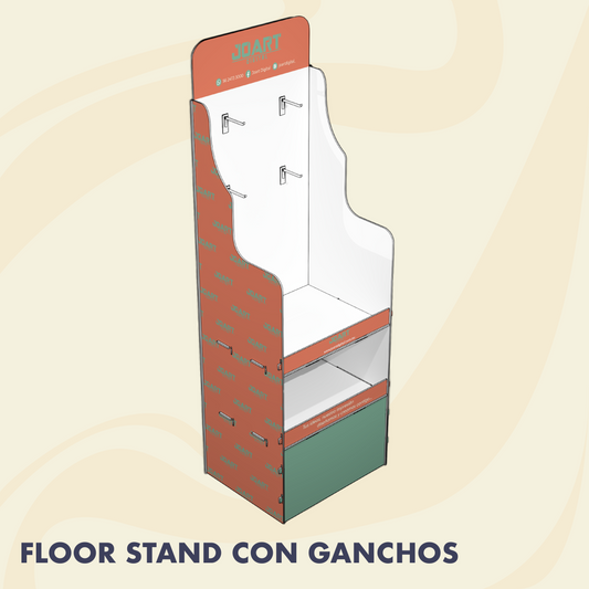 Floor Stand con Ganchos