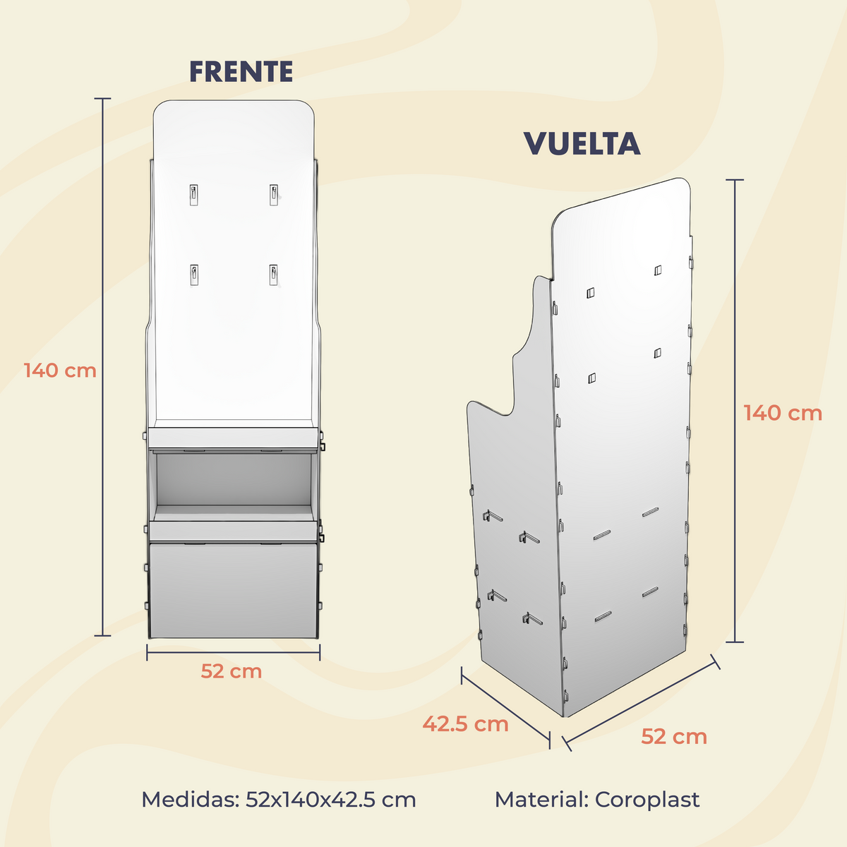 Floor Stand con Ganchos