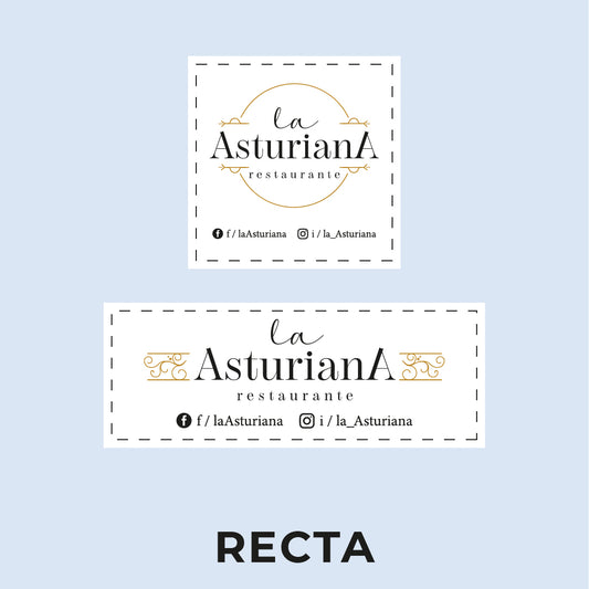 Stickers Adhesivo corte recto
